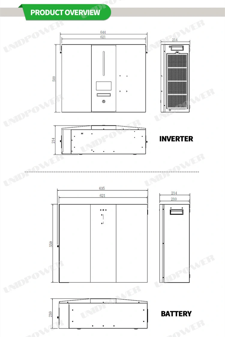 Unid Build Use All in One Ess LiFePO4 Battery Hybrid Inverter for User Home House